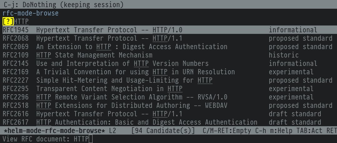 Helm-based browser