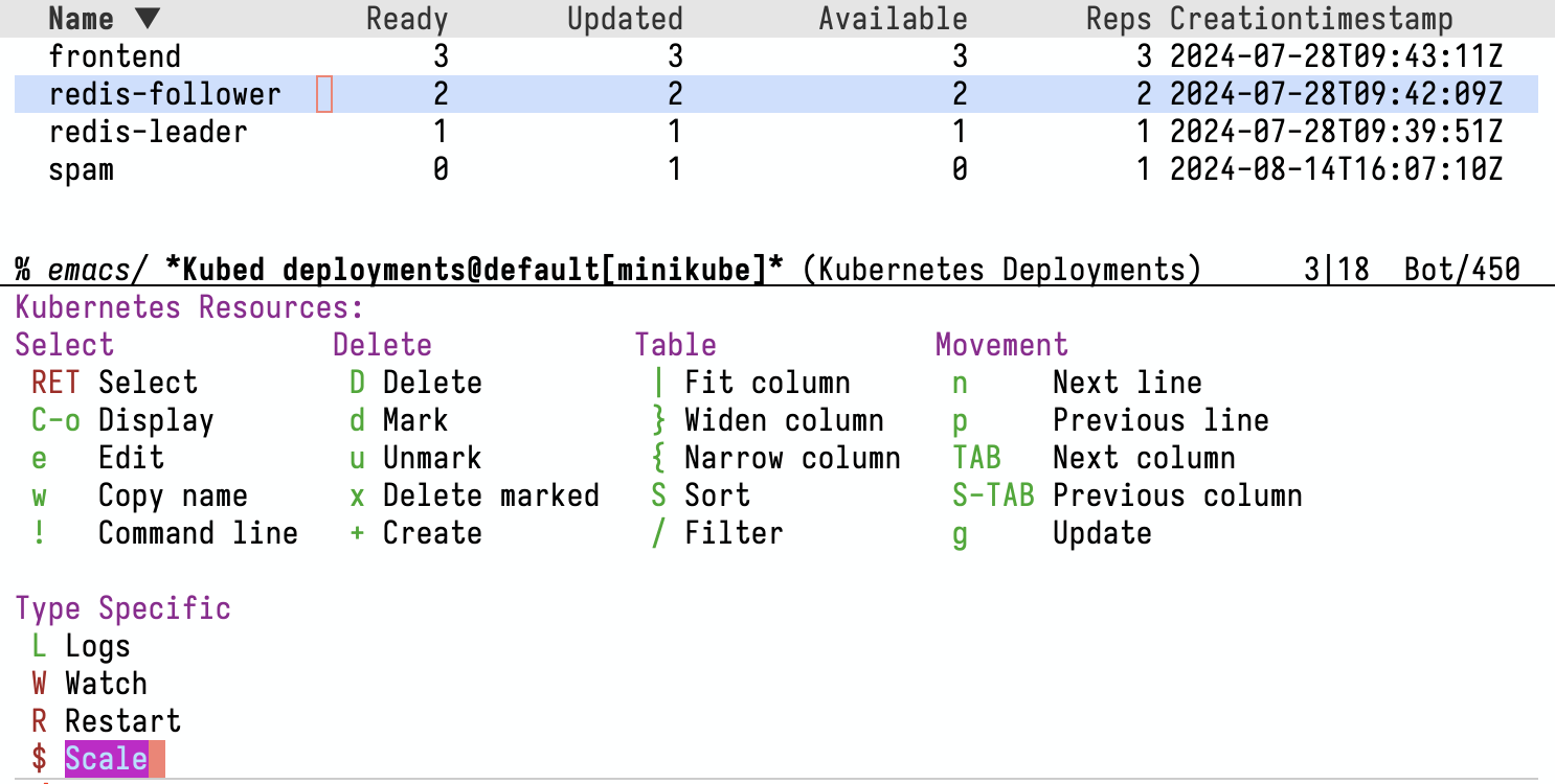 Image: Help transient menu in Kubed deployments list buffer